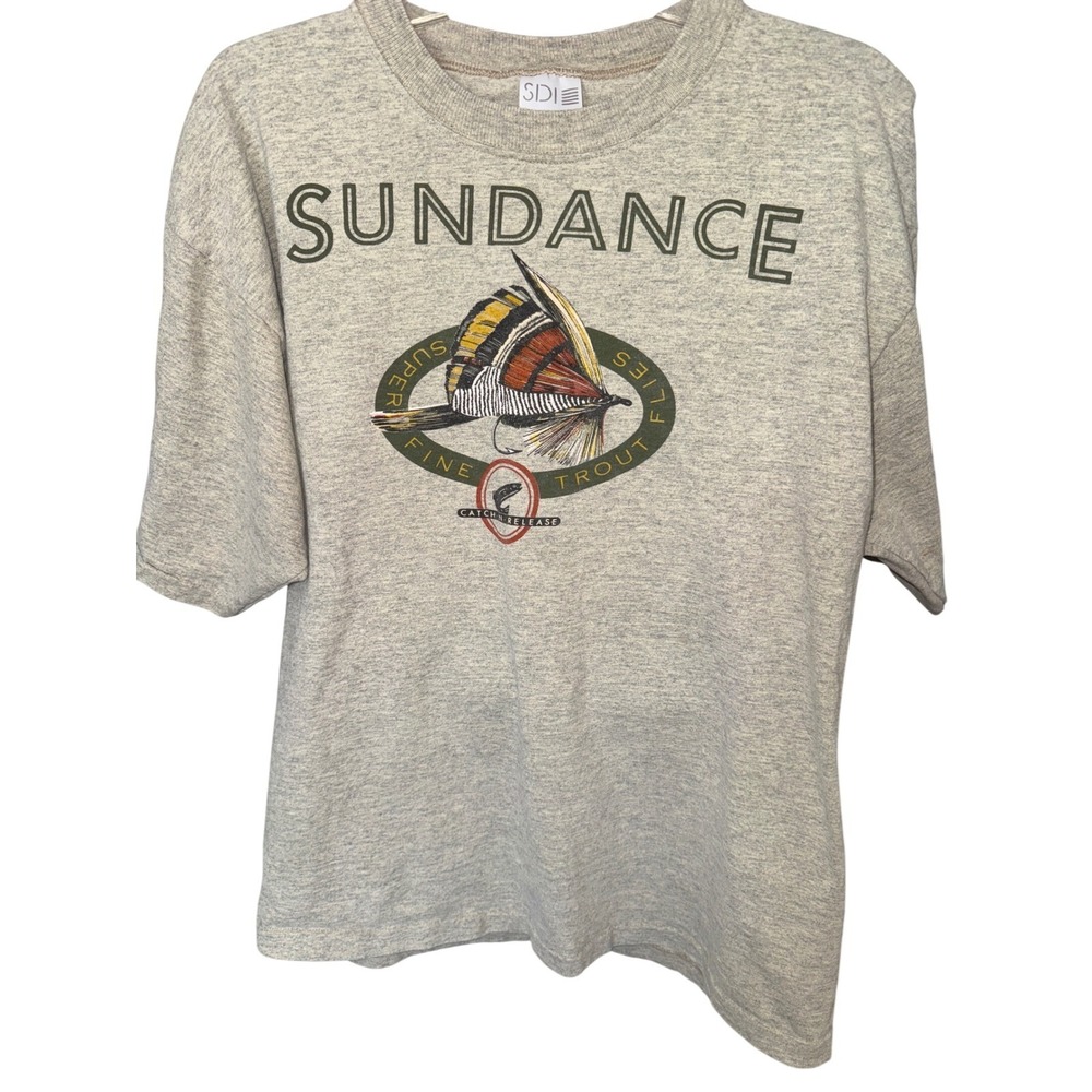 Men's Sundance Super Fine Trout Catch and Release Short Sleeve Cotton Tee‎ Large